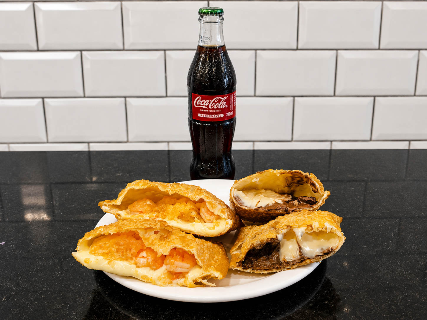 Pastel de Camarão com Catupiri do combo França