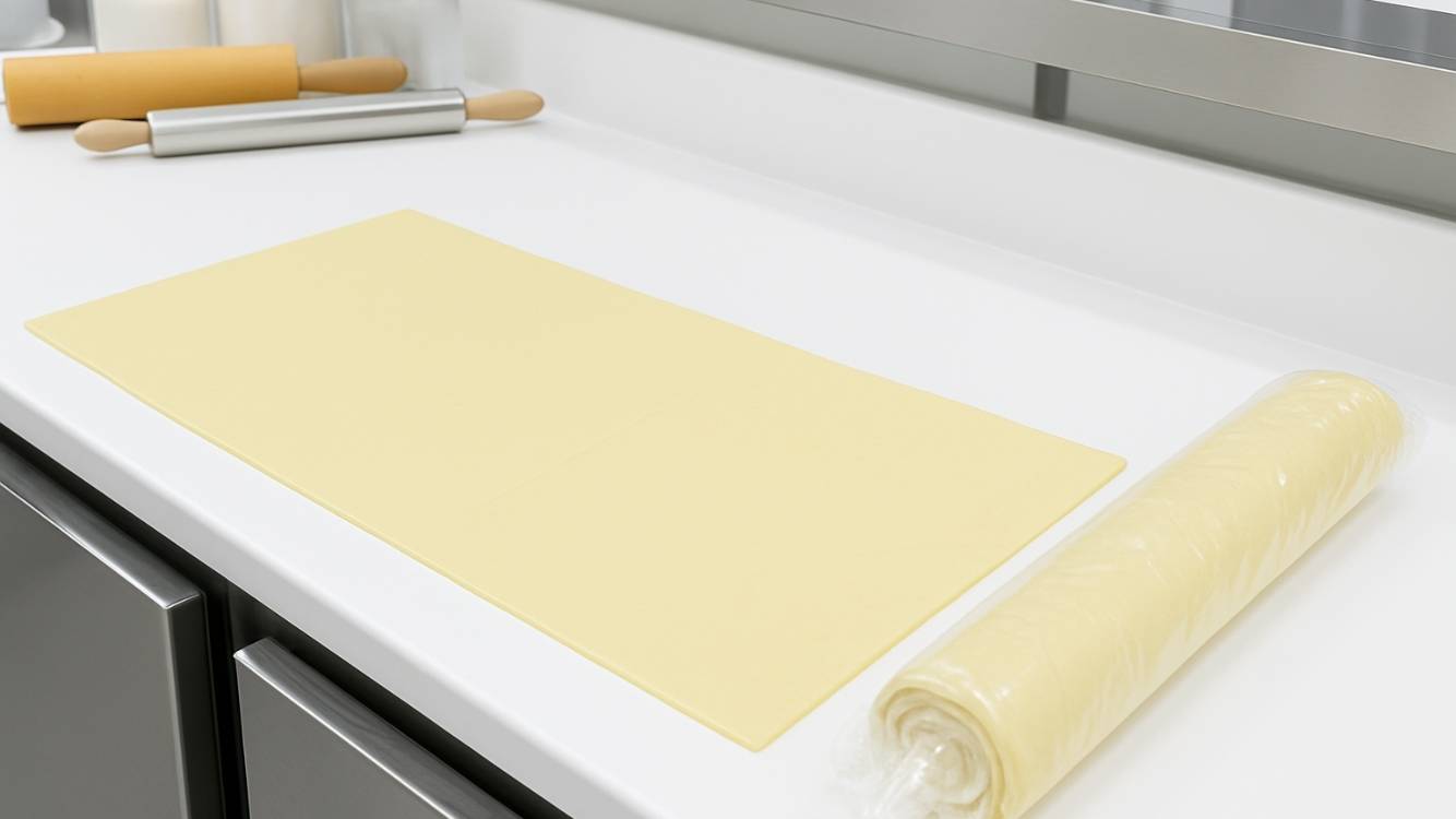 Massa de pastel artesanal fabricação própria - Pastelaria Brasileira Curitiba