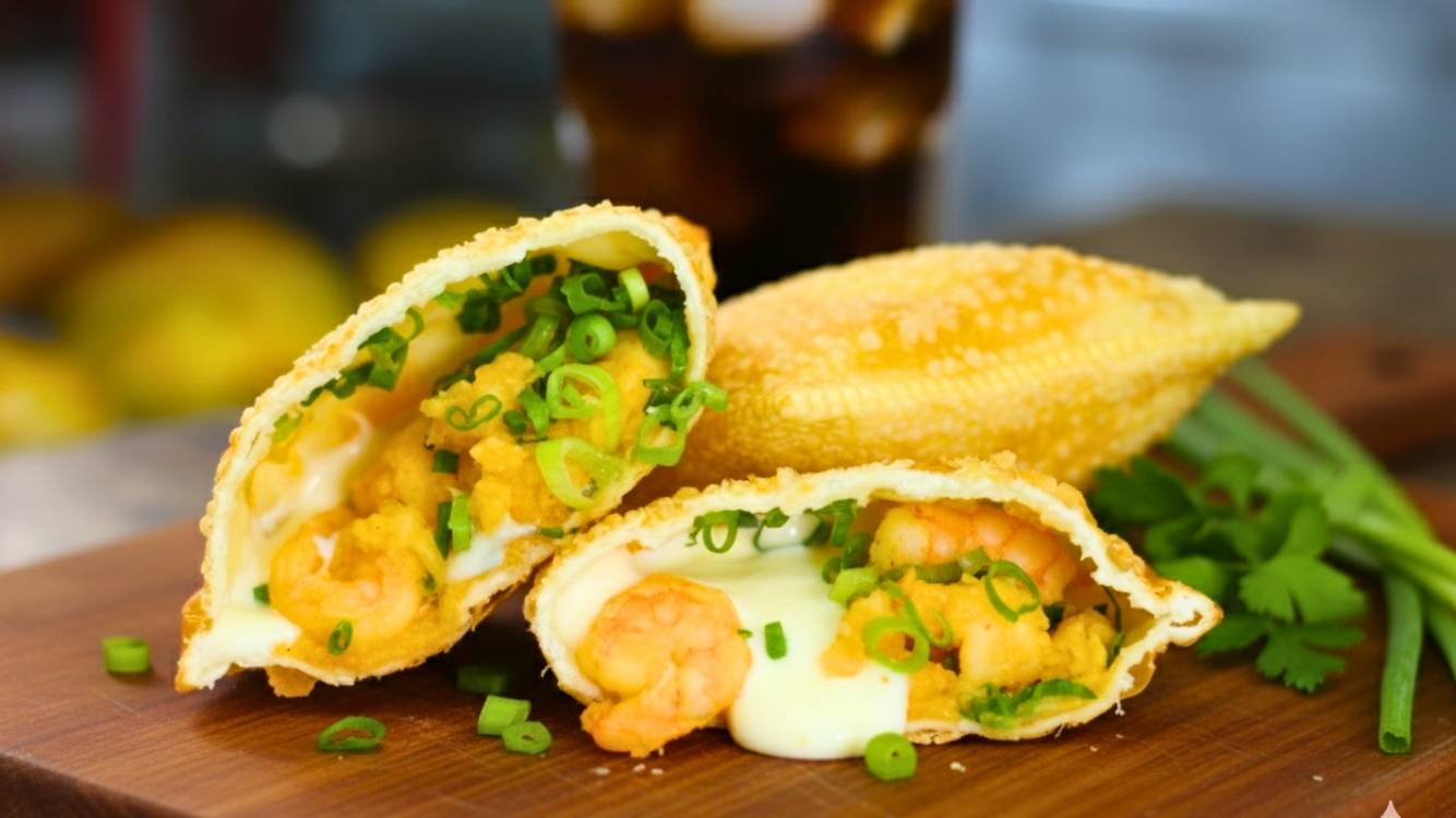 Pastel de camarão com catupiry premium - Pastelaria Brasileira Curitiba