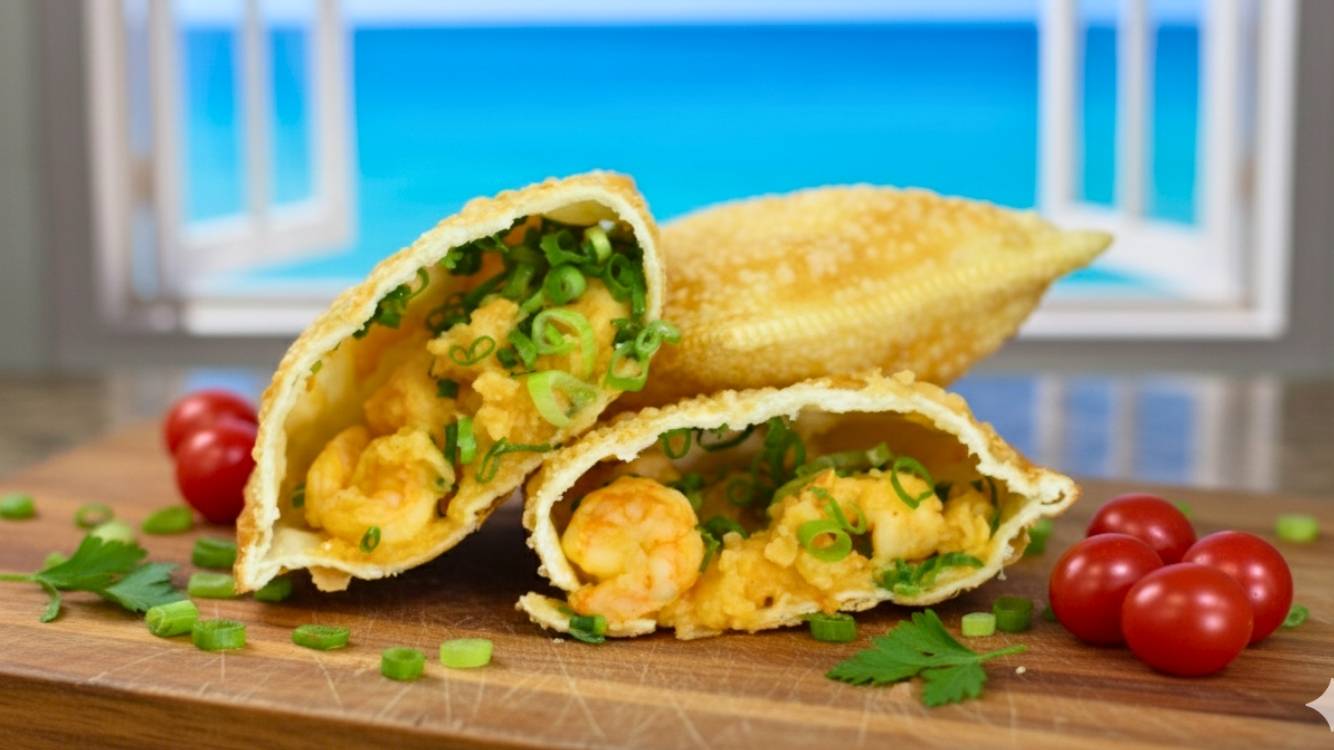 Pastel de camarão premium - Pastelaria Brasileira Curitiba